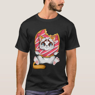 かわいいキャットドーナツAnime lover Otakuかわいい猫好き Tシャツ