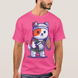 かわいいキャットナイトバイキング漫画 Tシャツ