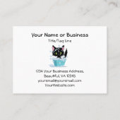 かわいいキャットバスペットグルーミング 名刺 (裏面)