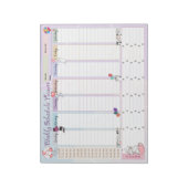 かわいいキャットバルーン週間スケジュールプランナー ノートパッド (回転)