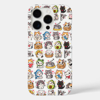かわいいキャットフォンケース - かわいい iPhone 16 PROケース