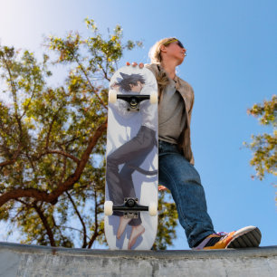 かわいいキャットボーイ スケートボード