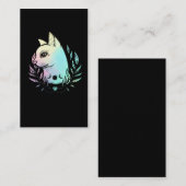 かわいいキャットムーンウィッカパステルゴシックキッテンクレセント 名刺 (正面/裏面)