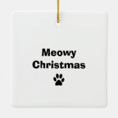 かわいいキャットメリークリスマスオーナメント セラミックオーナメント (裏面)