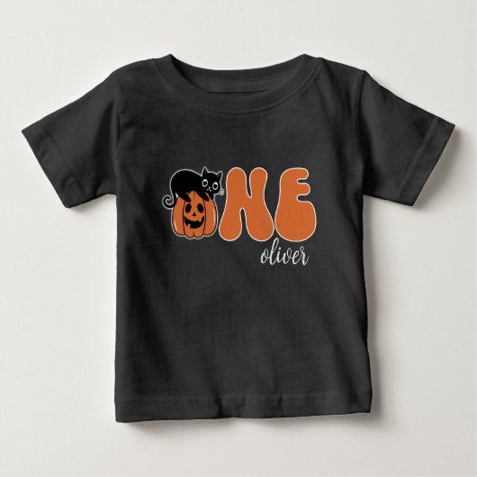 かわいいキャットワンファースト誕生日 ベビーTシャツ (正面)