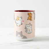 かわいいキャット柄 マグカップ (中央)