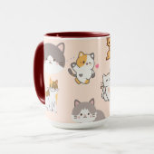 かわいいキャット柄 マグカップ (正面左)
