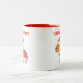 かわいいキャピバラクリスマス ツートーンマグカップ (中央)