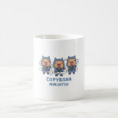 かわいいキャピバラ忍者コピーバラ忍術 コーヒーマグカップ (中央)