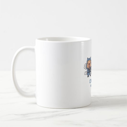 かわいいキャピバラ忍者コピーバラ忍術 コーヒーマグカップ (左)