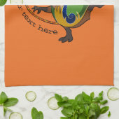 かわいいキャピバラ新体操競技フープ漫画 キッチンタオル (折り畳み)