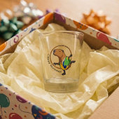 かわいいキャピバラ新体操競技フープ漫画 ショットグラス