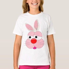 かわいいキャラクターうさぎグラフィックTシャツ - アクションへジャンプ Tシャツ