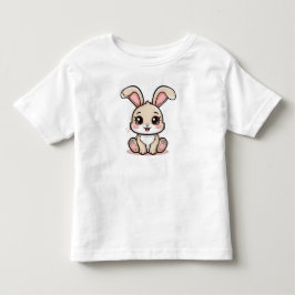 かわいいキャラクターうさぎ 座っている トドラーTシャツ