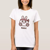 かわいいキャラクターうさぎ Tシャツ (正面)
