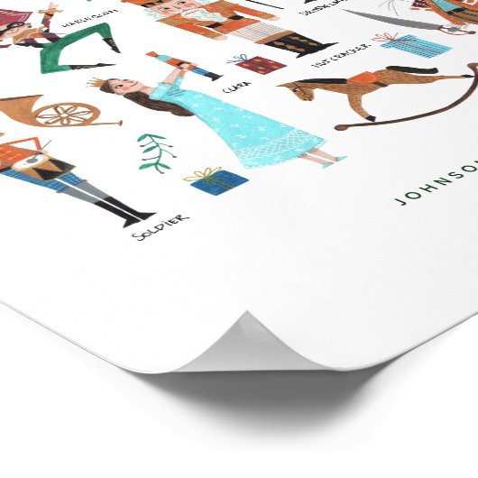 かわいいキャラクターくるみ割りバレエの子供 ポスター (角)