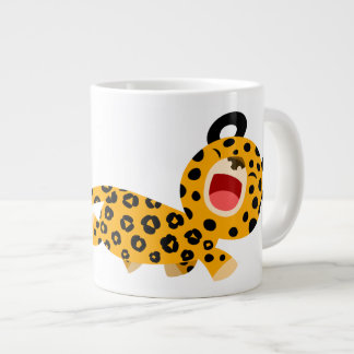かわいいキャラクターのいたずらヒョウ巨大マグ ジャンボコーヒーマグカップ