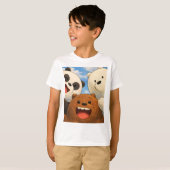 かわいいキャラクターのくまのTシャツ Tシャツ (正面フル)