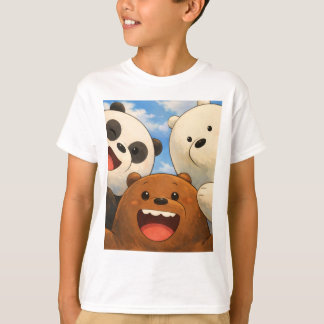 かわいいキャラクターのくまのTシャツ Tシャツ