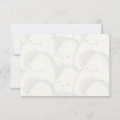 かわいいキャラクターのアボカドのカスタム メモカード ノートカード (裏面)