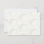かわいいキャラクターのアボカドのモノグラム入り罫線カスタム便箋 ノートカード (裏面)