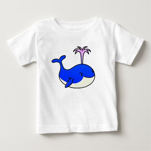 🐬 かわいいキャラクターのイルカの赤ちゃんギフトアイデア 🎁 ベビーTシャツ (正面)
