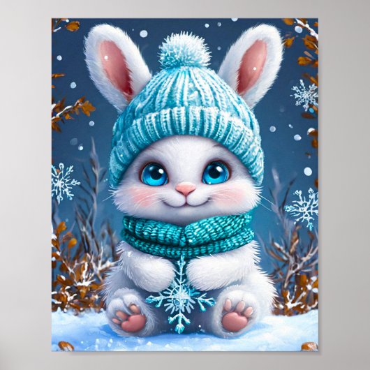 かわいいキャラクターのウサギとソフトなスタイル 🐰🌸✨🌿💖 ポスター (正面)