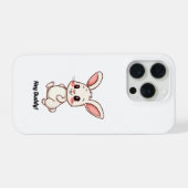 かわいいキャラクターのウサギ「Hey Buddy」スマホケース iPhoneケース (裏面横)