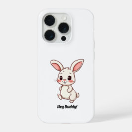 かわいいキャラクターのウサギ「Hey Buddy」スマホケース iPhone 15 Proケース