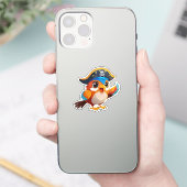 かわいいキャラクターのオウムの海賊 シール (スマートフォン)