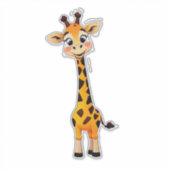 かわいいキャラクターのキリン シール (正面)