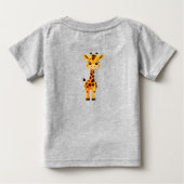 かわいいキャラクターのキリン ベビーTシャツ (裏面)