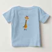 かわいいキャラクターのキリン ベビーTシャツ (裏面)