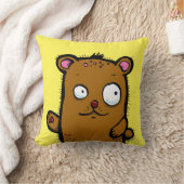 かわいいキャラクターのクマが手を振っている クッション (ブランケット)