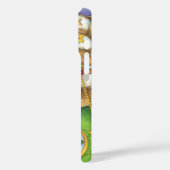 かわいいキャラクターのクリスマスサンタクロースのそりトナカイ Case-Mate iPhoneケース (裏面 / 左)