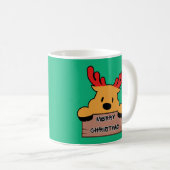 かわいいキャラクターのクリスマストナカイ コーヒーマグカップ (正面右)