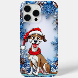 🎄🐶 かわいいキャラクターのクリスマスパピー 冬❄️✨🎁 iPhone 15 PRO MAXケース