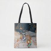 かわいいキャラクターのクリスマス魔法トート トートバッグ (正面)