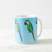 かわいいキャラクターのコンゴウインコ コーヒーマグカップ (正面右)