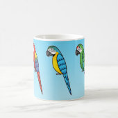 かわいいキャラクターのコンゴウインコ コーヒーマグカップ (中央)