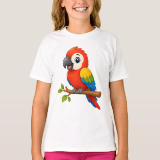かわいいキャラクターのコンゴウインコ Tシャツ
