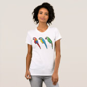 かわいいキャラクターのコンゴウインコ Tシャツ (正面フル)