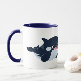 かわいいキャラクターのシャチの赤ちゃん マグカップ