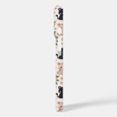 かわいいキャラクターのジャングルの猫と花 Case-Mate iPhoneケース (裏面 / 左)