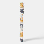 かわいいキャラクターのジャングルの猫と花 Case-Mate iPhoneケース (裏面 / 右)
