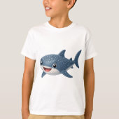 かわいいキャラクターのジンベエザメ Tシャツ (正面)