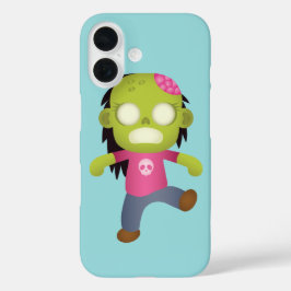かわいいキャラクターのゾンビ娘 iPhone 16ケース