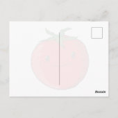 かわいいキャラクターのトマト 編集可能なテキスト ポストカード (裏面)