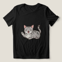 かわいいキャラクターのトラ猫がパーを振っているアート