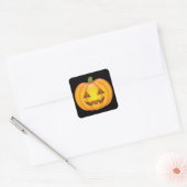 かわいいキャラクターのハロウィン・ジャック・オ・ランタン・パンプキン スクエアシール (封筒)